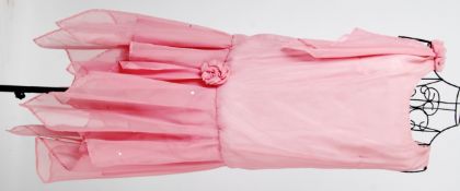 FLAPPER DRESS: A 1920's style pink chiff