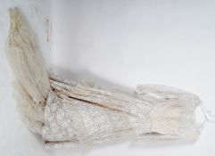 WEDDING DRESS: A vintage original lace a