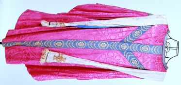 VICAR: A dusky pink satin vicars / churc