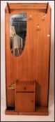 A good vintage retro 1950's / 60's hall stand unit with integrated atomic shaped mirror upper