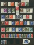 DENMARK STAMPS Unmounted mint and used large range. c1970s on many stockcards.