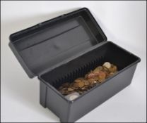 A collection of coins and tokens dating from the 19th century to include silver and copper coins