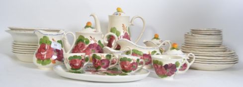 A large collection of Chanticleer ware Simpsons Ltd pottery Belle Fion pattern to include jugs,