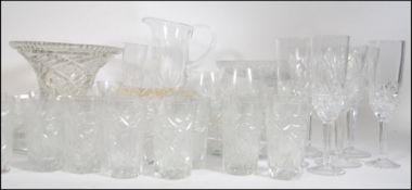 Large quantity of mixed glass wares to inc.