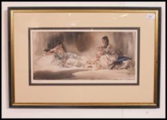 WILLIAM RUSSELL FLINT (1880-1969) UNSIGNED COLOUR PRINT WITH GUILD STAMPS ' Confidential exchanges
