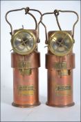 2 CEAG BARNSLEY miners lamps , type B.E.3.