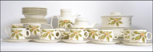 An extensive retro 1970's Doverston ' Appledore ' pattern dinner and tea service comprising dinner