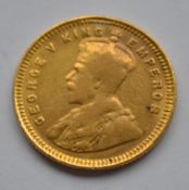 INDIA / INDIAN 15 RUPEE / RUPEES GOLD COIN 1918 SCARCE, British Raj / Empire ,