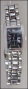 A ladies brushed steel cased watch by Emporio Armani