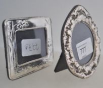 Two 20th century silver picture frames, one being stamped 925 maker RM.