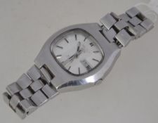 A vintage 1970's 20th century gentlemans Seiko two tone faced wristwatch in stainless steel having