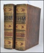 Holy Bibles; ' The Illustrated Family Bible ' (x2 volumes). Fletcher & Tibbs, London, 1858.