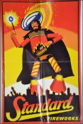 A scarce likely 1980's ' Standard Fireworks ' shop display advertising poster.