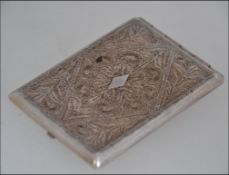 An early 20th century continental silver ( Tested as silver ) very intricate ornate filagree