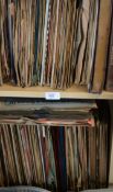 A collection of vintage 78rpm records of various genres, various artists and record labels.