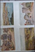 A R QUINTON (ARQ) album of 149 art topo postcards by this popular artist & much collected artist