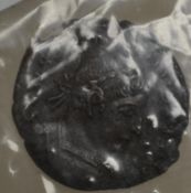 Coins. A Roman coin with the bust of Constantin I The Great. believed 313 - 315 A.