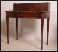 A superb mahogany inlaid Georgian revival Bonheur De Jour ladies writing table desk having gilt