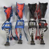 Two pairs of Power Risers Jumping Stilts one 60kg pair and one 40kg pair.
