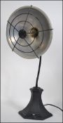 Conversion to table lamp , fully adjustable with aluminium shade and cast metal base,