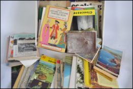A collection of vintage maps and guides in 2 boxes dating to the 20th century - ephemera local