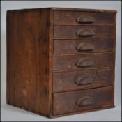 A vintage industrial watch makers / engineers tool cabinet chest H35xW28xD28cm