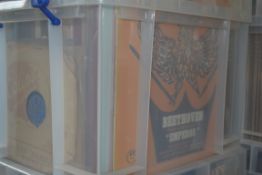 A collection of vintage 78rpm records of various genres, various artists and record labels.