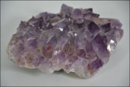 A large Amethyst quartz free standing geode crystal. 3.