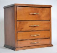 A good mahogany sewing box in the form of a chest of drawers - apprentice piece complete with the