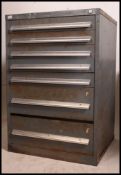A large Industrial steel BRITISH AEROSPACE plan chest / tool cabinet with 2 large drawers to bottom