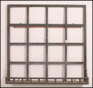 A vintage 20th century painted pine hanging kitchen dresser rack - shelf.