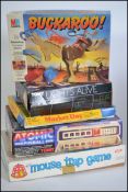 A collection of board / electronic games to include Buckaroo, Lights Alive,