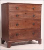 A good Georgian mahogany bachelors chest of drawers being well proportioned.