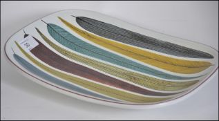 Swedish GUSTAVSBERG ( most likely by STIG LINDBERG ) serving dish / plate , in the leaf print .