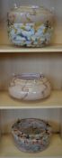 A collection of four 1930's vintage mottled glass ceiling light shades