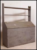 A 19th century continental pine unusual bakers baton bin - cabinet.