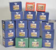 A collection of lillyput lane cottages all with boxes and mostly with certificates