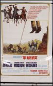An original cinema film poster for The Way West 1967 film starring Kirk Douglas,