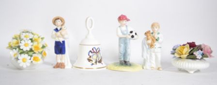 A collection of small Royal Doulton figurines to include Sleepyhead HN3761, Special Friend HN3607,