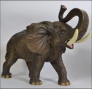 A stunning large plaster work African Elephant being constructed from plaster over a wire work