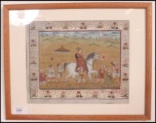 A framed and glazed Anglo Indian water colour on silk