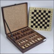 A decorative 20th century Chinese boxed chess set,