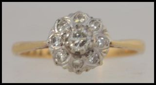 18CT platinum diamond ring,