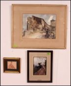 A collection of 3 Russell Flint prints each being framed and glazed to include street scene,