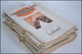 ' THE COMMERCIAL MOTOR ' collection of magazines from the 1940's containing many examples of