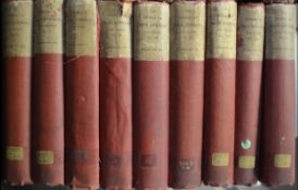 The Works Of Ben Jonson, 9x complete volumes. Pub Bickers, London 1875. Cloth hardback books.