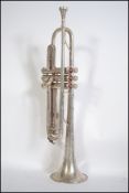 An early to mid 20th century Boosey & Hawkes, Regent chrome metal trumpet,