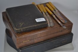 A cased set of six silver hallmarked teaspoons, having a Birmingham assay mark,