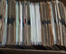 A collection of vintage 78rpm records of various genres, various artists and record labels.