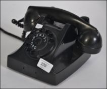 A Vintage PTT Ericsson Ruen Bakelite Desk Telephone, Type 51, made in France,